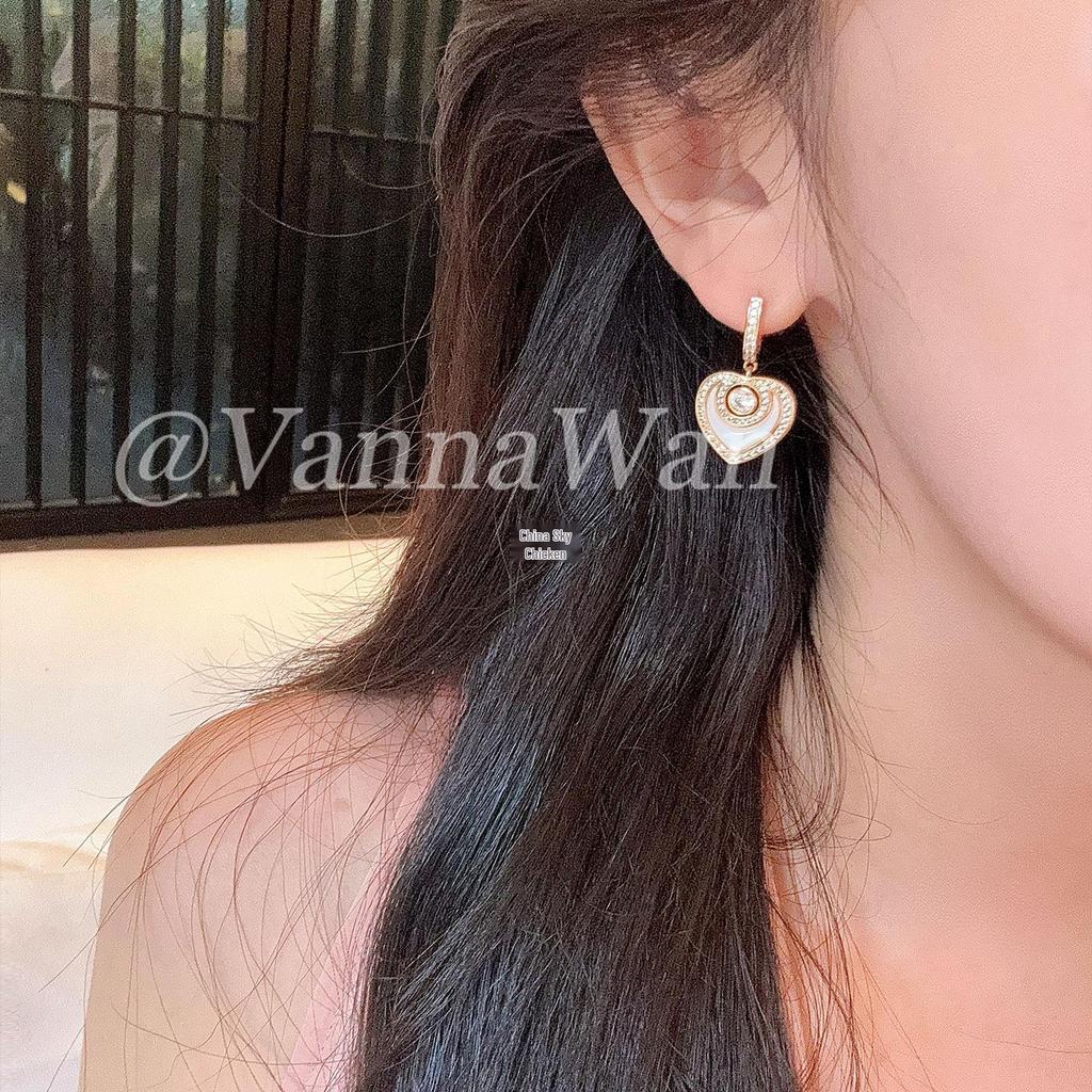 Moonlit Heart: Diamond-Studded Heart-Shaped Ear Cuffs for Women