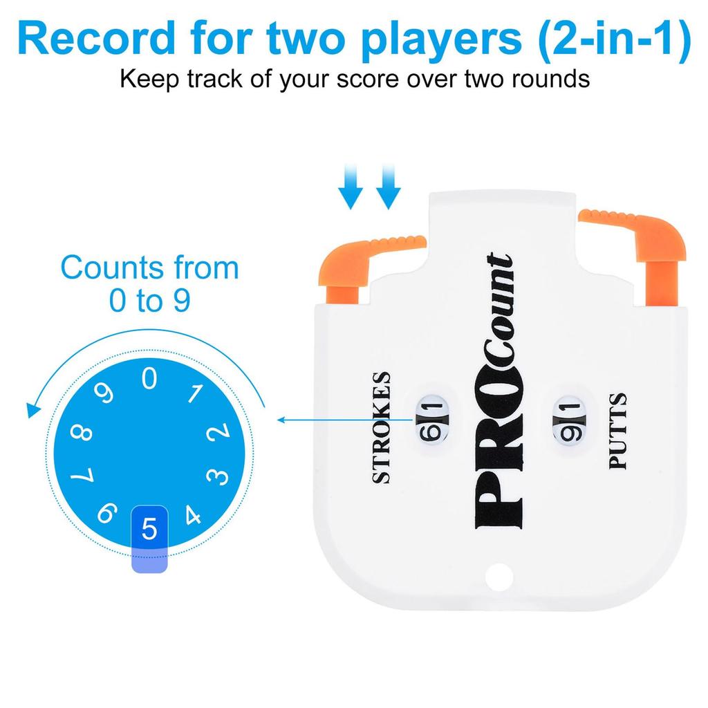 PATIKIL Golf Score Counter 2 Pieces 2 Digit Score Record