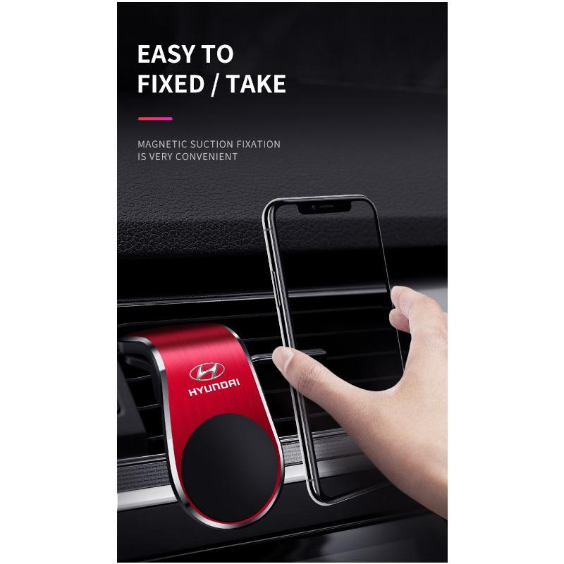 Car Magnetic L-shaped Car Dedicated GPS Phone Holder Emblem For Hyundai Mistra Lafesta Elantra Accent IX35 I20 I30 Azera Sonata