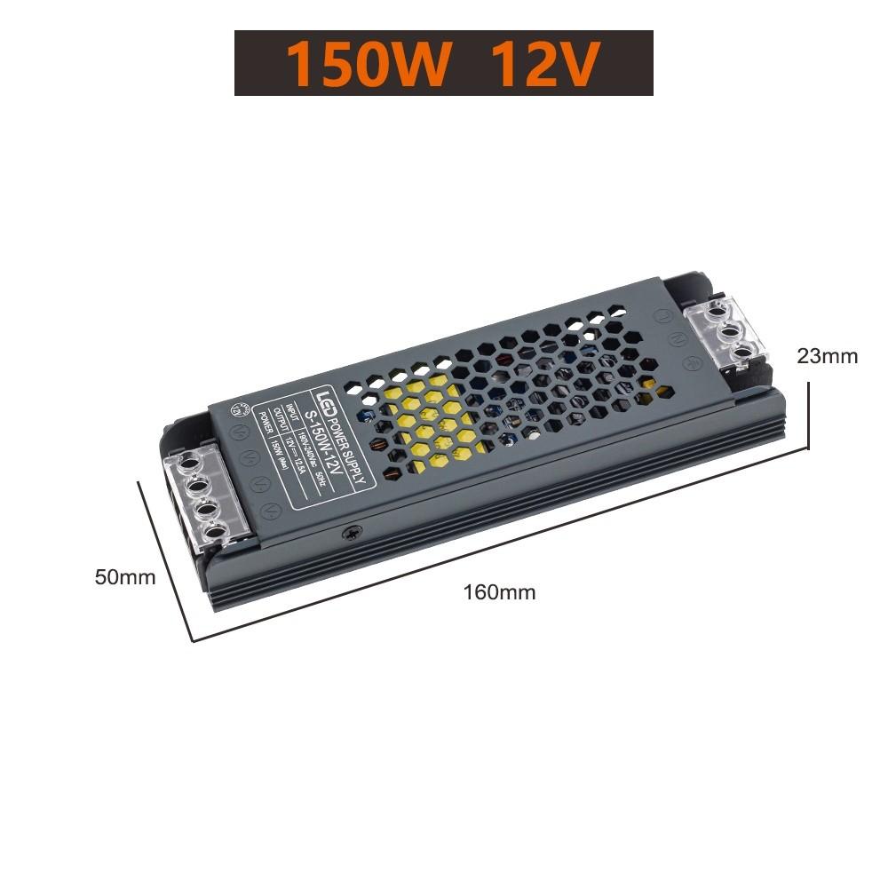 Upgrade Aluminium Alloy LED Driver Household 12V/24V Power Supply Portable Light Transformers for LED Light Strip