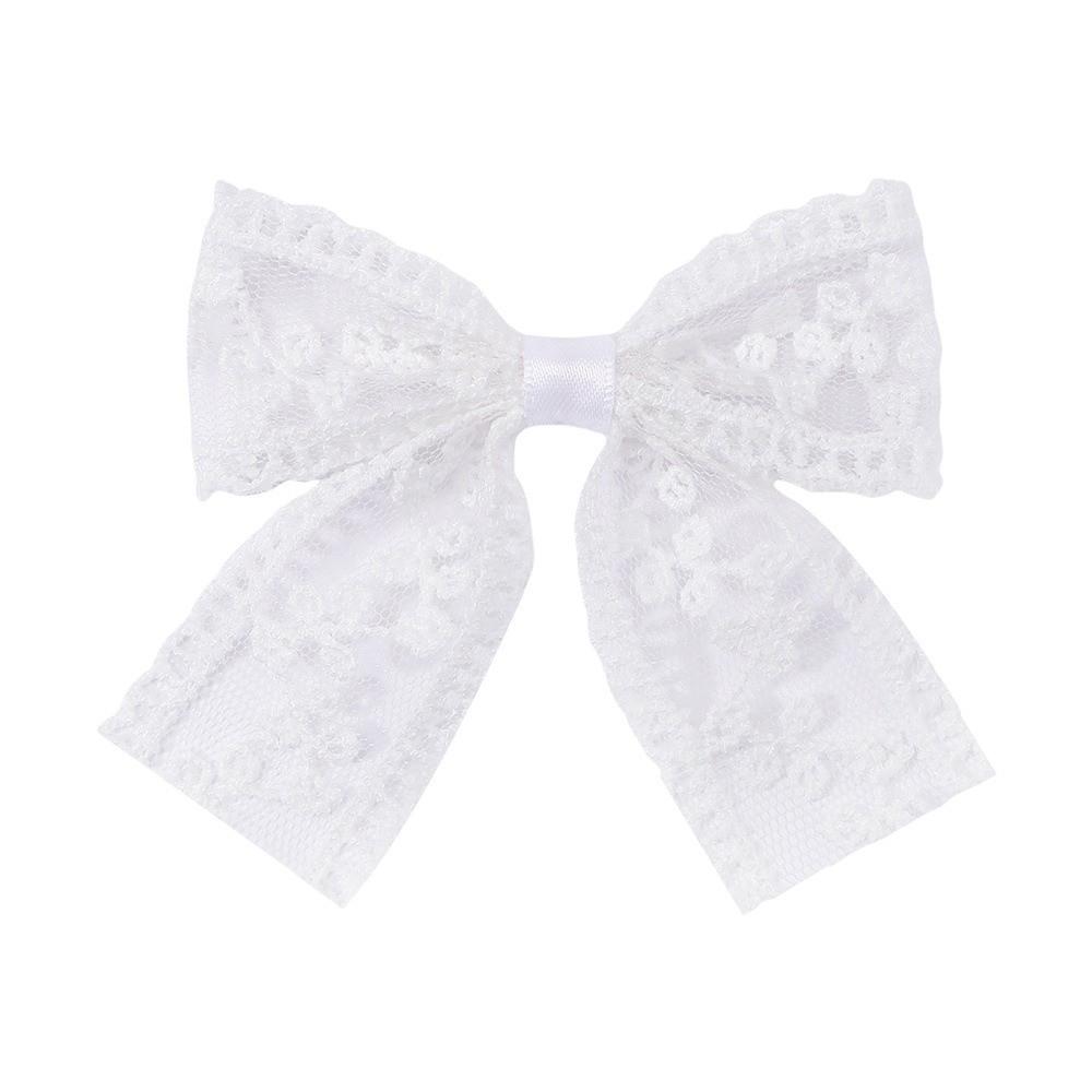 Fashion Baby Girls Hair Clips Handmade Bows Hairclips Lace Cutout Bowknot Hairpin Hair Accessories
