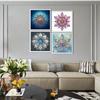 4pcs 5D DIY Partial Special Shaped Drill Diamond Painting Flower Decor 30x30cm