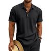 Europäisches & Amerikanisches Herren Leinen Revers Kurzarm Poloshirt - Klassischer Business Casual Stil, Mehrere Farben Verfügbar