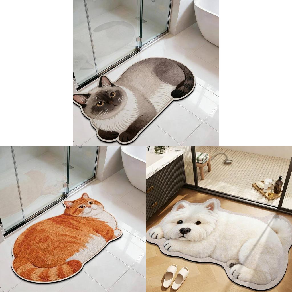 Realistic Bathroom Mat Non Slip Absorbent Silicone Daze For Home And Bathroom Use