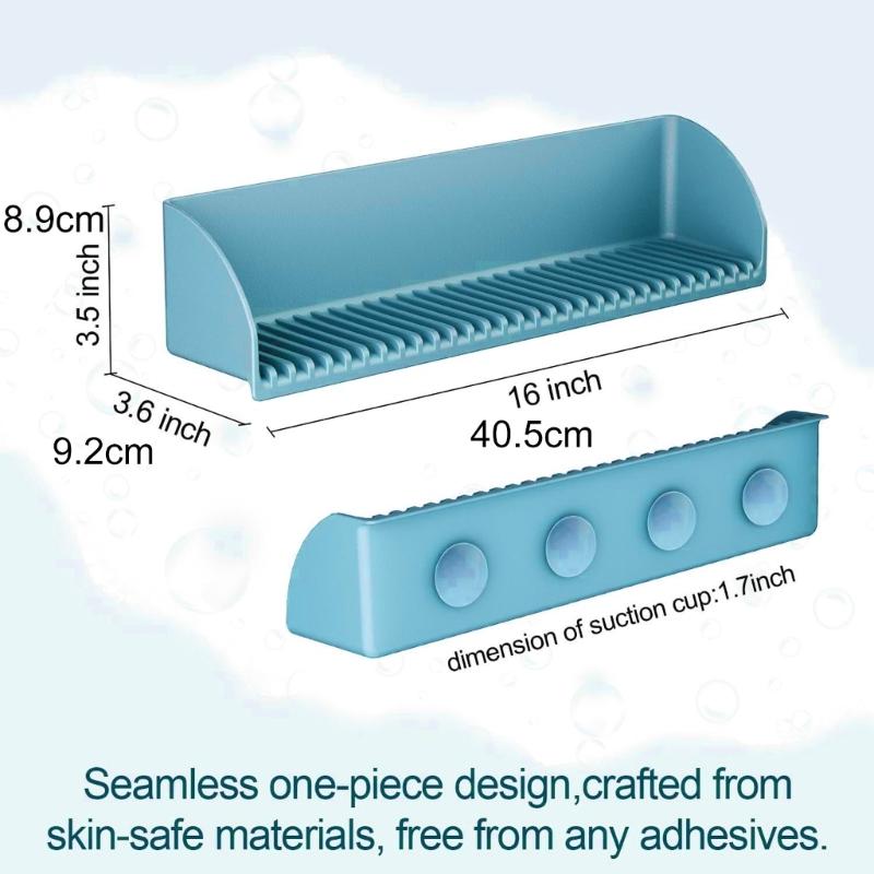 Multipurpose Silicone Bathtub Splash Guard For Bath And Kitchen Use Kids Bath Toy Holder with Suction Cups