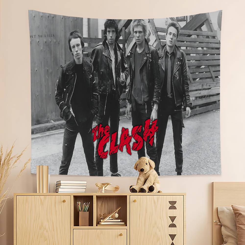The CClash Band Printed Large Wall Tapestry Indian Buddha Wall Decoration Witchcraft Bohemian Hippie Wall Art Decor