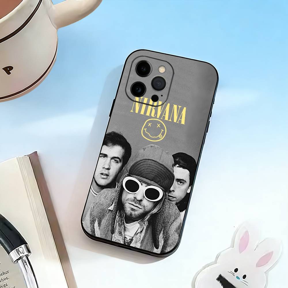 N-Nirvana  Phone Case Silicone Soft For IPhone 17 16 15 14 13 12 11 X XR Plus Pro Max Plus