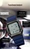 Waterproof Sanda Youth Watch - Simple, Trendy, Square Design with Analog Hands & Light-up Feature