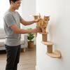 Sisal Rope Cat Stairs Solid Wood Wooden Wall Perch Multi