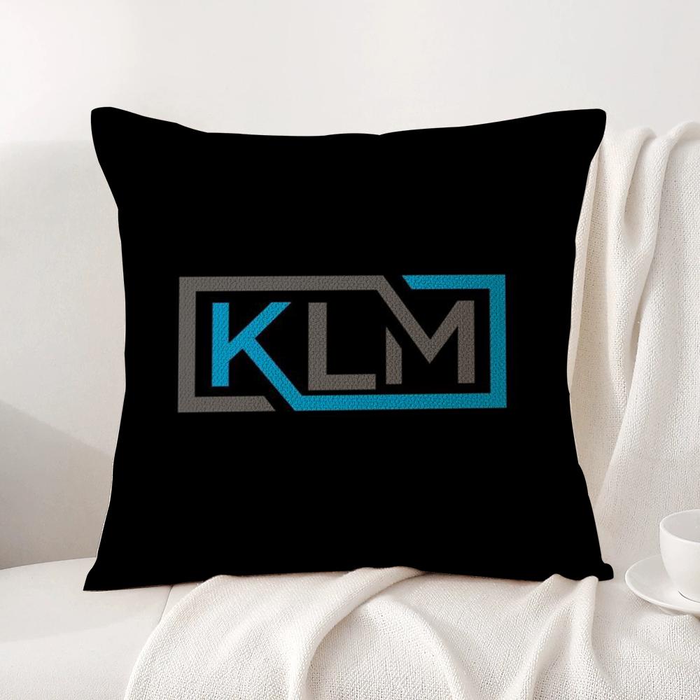 Netherlands K-Klm R-Royal Dutch Airlines Cushion Cover Summer Coolness Linen Fabric Double-Sided Printing Pillow Case Home Decor