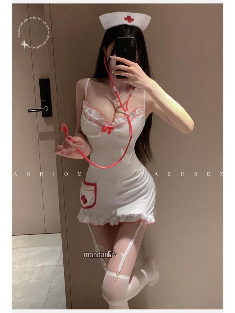 Manyan Sexy Nurse Uniform Lingerie - Soft Cute One-Piece Suspender Suit