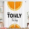 2pcs 2D flat printing Drapes Orange Slice Fabric Without Electricity Festive Curtains for Holiday Home Decor & Gifts