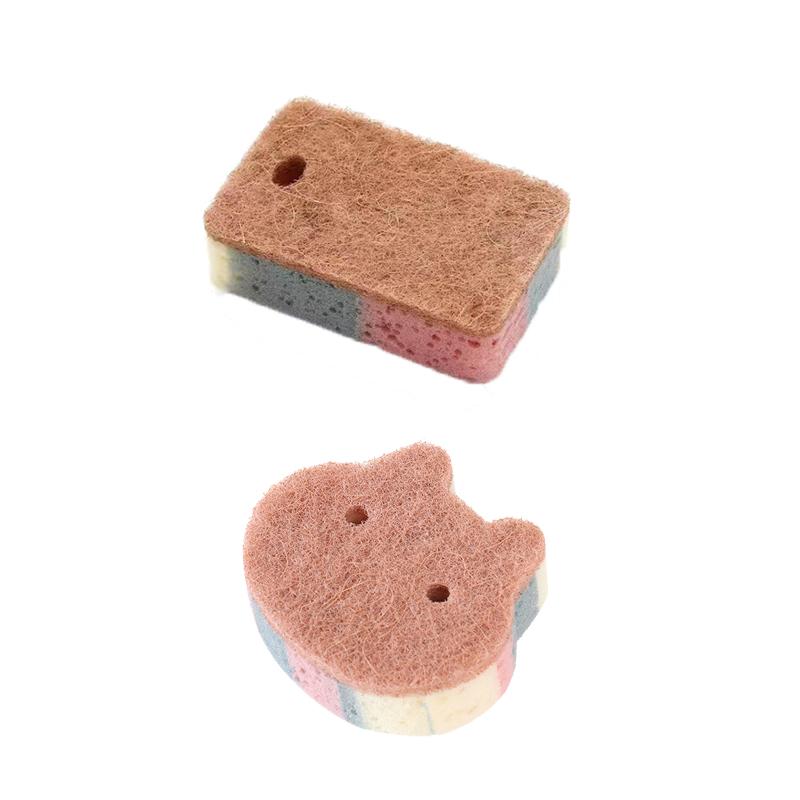 Multi-surface Cleaning Dishwashing Sponge 1-20Pcs Colorful Wood Pulp Cotton Magic Scrub Pads for Kitchen Home Bathroom Use