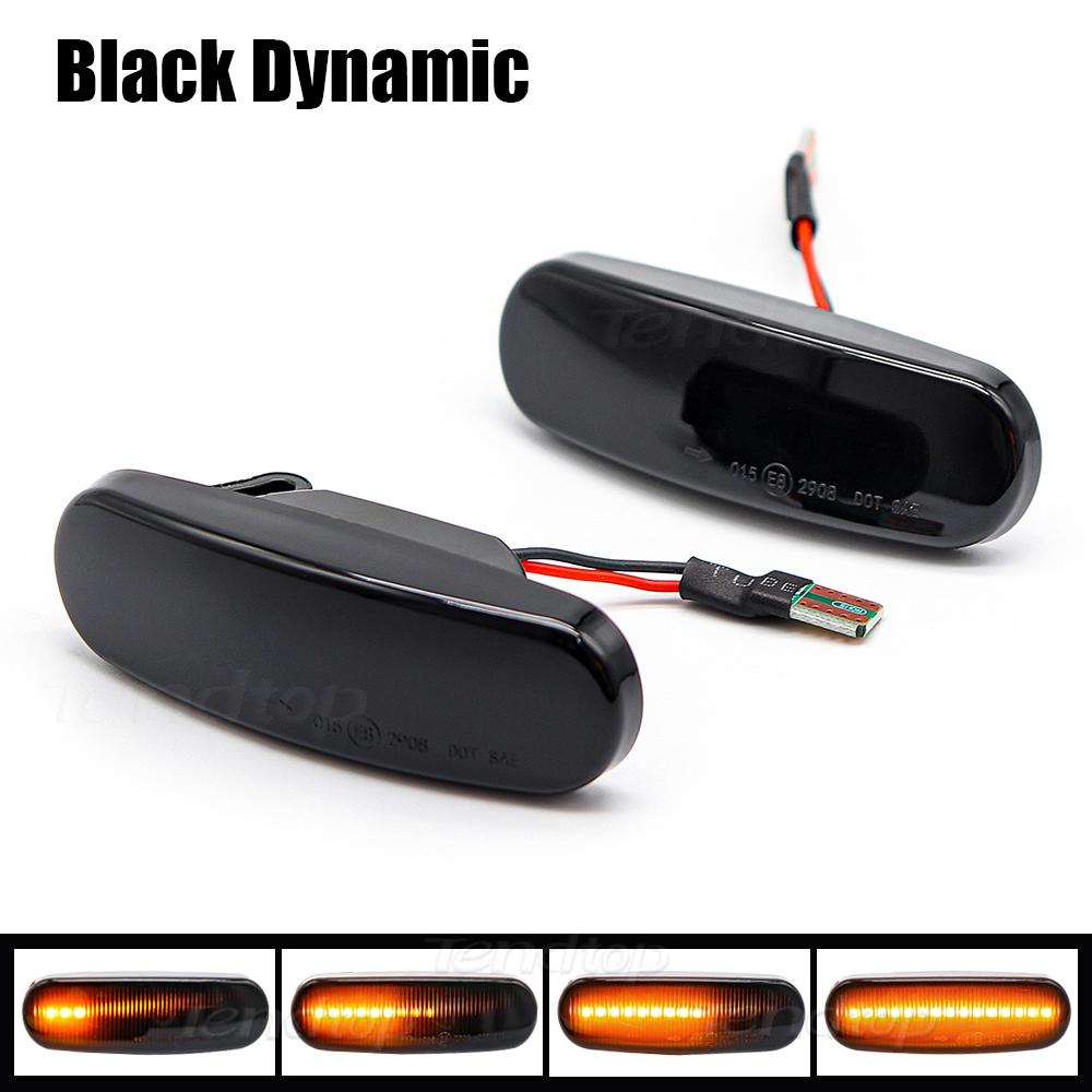 Optional Dynamic LED Indicator Lamp Side Marker Turn Signal Lights for Fiat Panda Linea Punto EVO Peugeot Flowing Effect