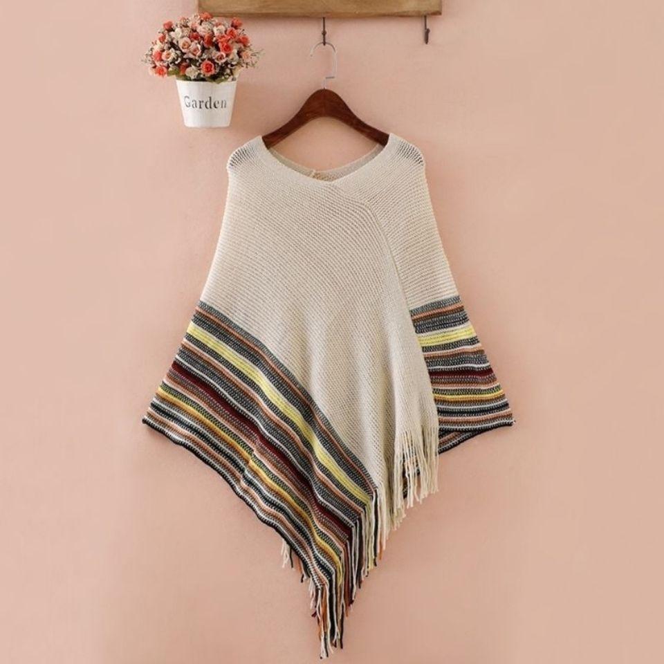 Women's New Sweet Tassel Cape Cape Jacket Knitted