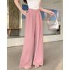 2026 Spring Plus Size High-Waisted Straight Leg Draping Casual Wide Leg Pants for Women