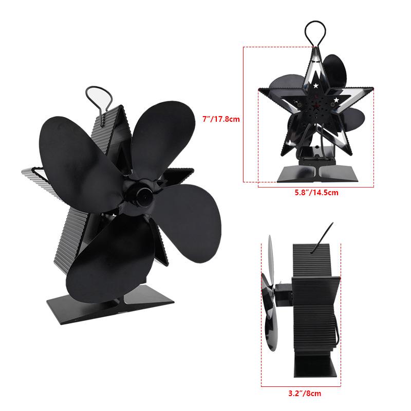 Upgraded American Wood Heat Powered Fireplace Fan for Enhanced Circulation