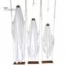 Hanging Ghost Decor Swinging Halloween Decoration, LED Light Up Large Spooky Weighted Fabric with Remote Control for Outside Garden Yard Porch
