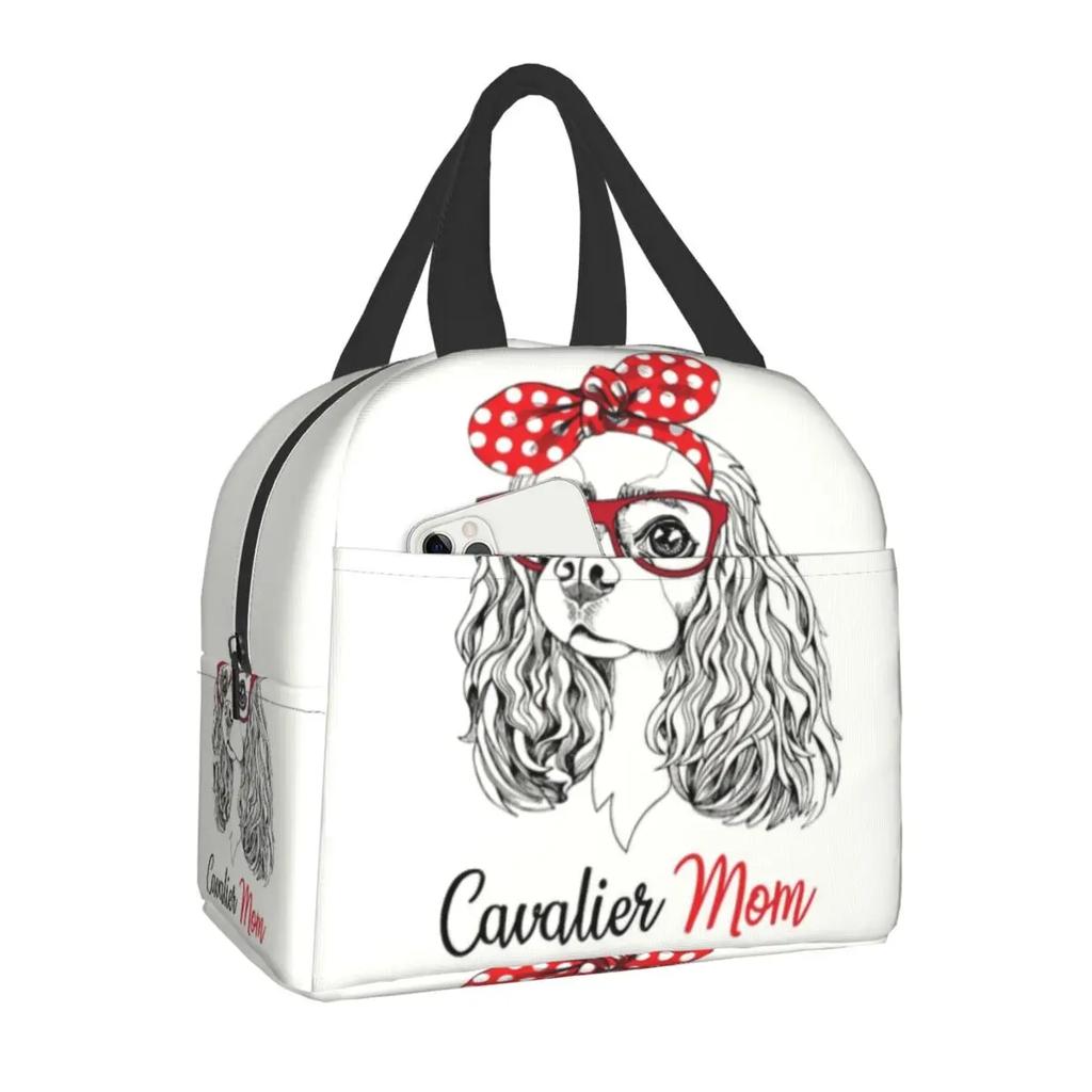 Schnauzer Coffee Dog Breed Pet Art Pure Breed Cafes Insulated Lunch Bag for Women Leakproof Cooler Thermal Bento Box