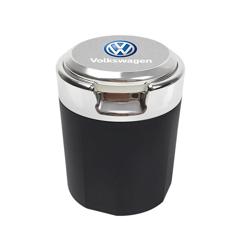 T312026 Hot VOLKSWAGEN Car Interior Ashtray Portable Garbage Box Storage Barrel For VW RLine Golf Tiguan Jetta Transporter Passat P