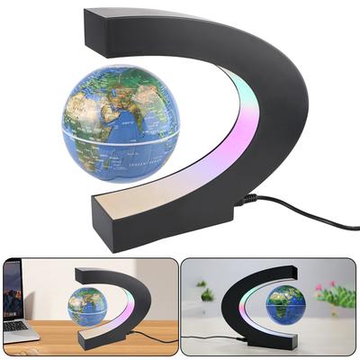 LED World Map Home Decoration Floating Novelty Ball Light Electronic Antigravity Lamp Birthday Gifts Magnetic Levitation Globe