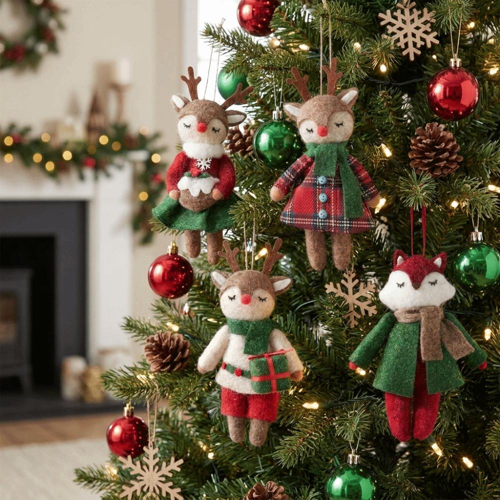 Vintage Style Christmas Tree Decorations Durable Christmas Tree Hanging Pendant Winter Season