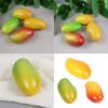 2pcs Artificial Mangoes for Home Kitchen Party Decoration Realistic Faux Fruit Ornament Restaurant Display Props