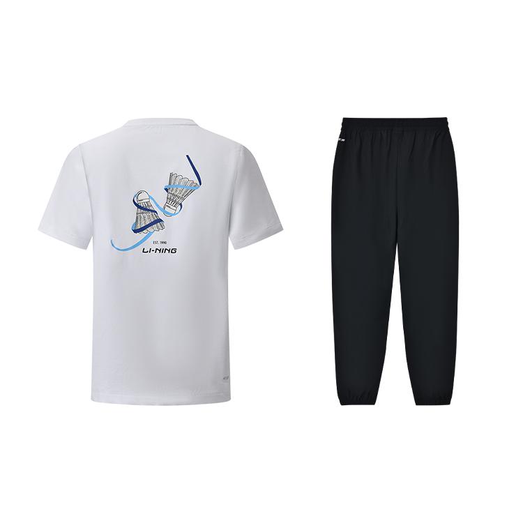 Li Ning Casual Sportswear Unisex White Black ATSU919-2+AYKS419-1