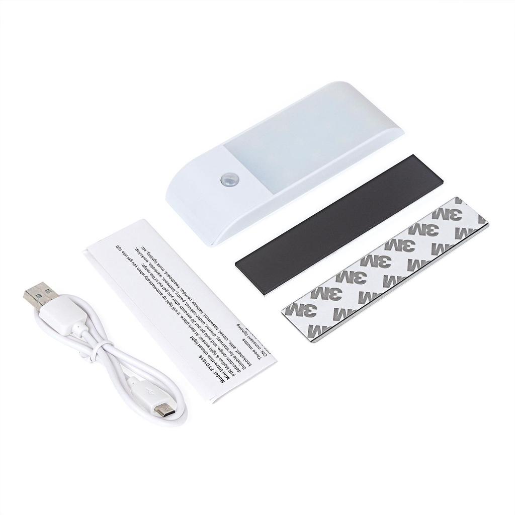 USB Rechargeable LED Motion Sensor Cabinet Light for Bedroom, Corridor, or Wardrobe