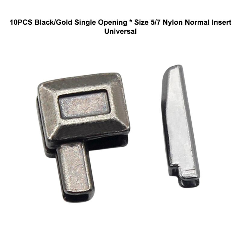 10Pcs Set Premium Metal Zipper Heads Gold Silver Bronze Black - Durable Smooth For Diy Clothing Luggage Repair