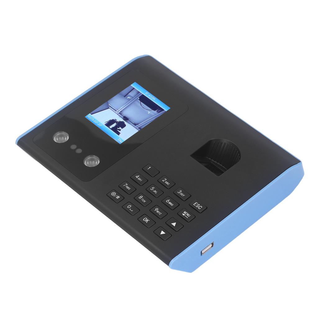 Attendance Machine Biometric Face Fingerprint Password Check In Machine Time Clock 100‑240V for Office US Plug