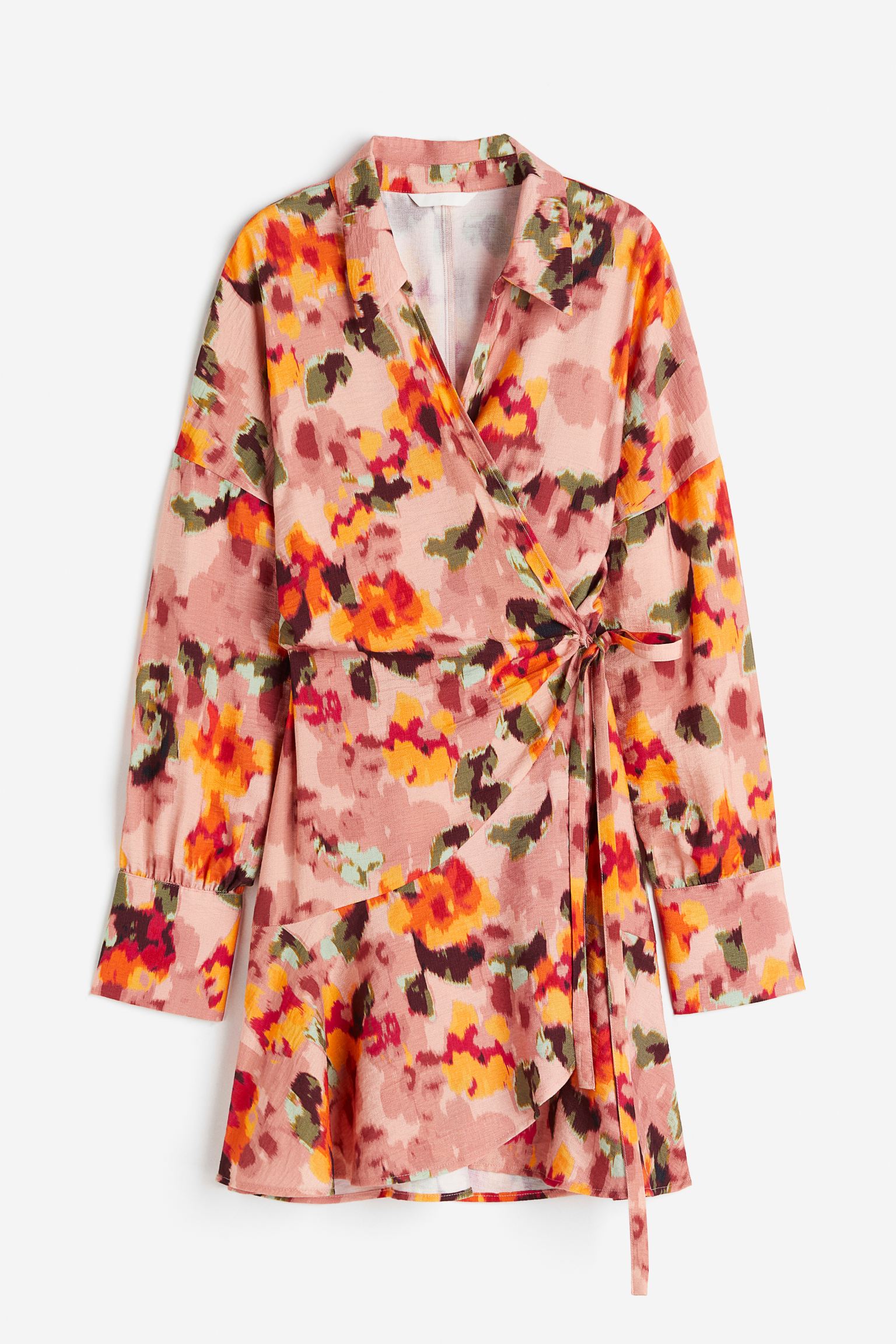 

Collared wrap dress