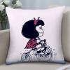C-Cartoon  Comics M-MafaldaS Pillow Case Short Plush Sofa Decorative Gift Home Double-sided Printing Cushion