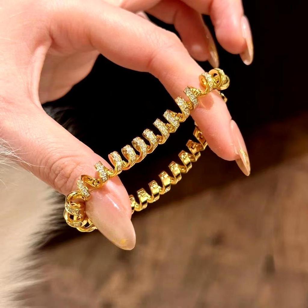 Xiaohongshu Wei Xue Style Diamond Luxury Cord Bracelet