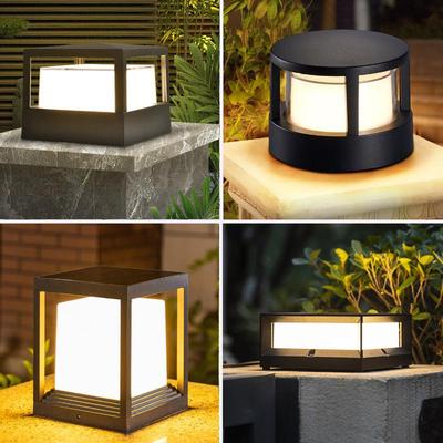 Waterproof LED Solar Garden Post Light for Courtyards, Lawns, and Fences
