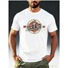 Camiseta Masculina Vintage Rock 'n' Roll com Estampa de Microfone e Ícone Musical - Gola Redonda Casual de Verão Adequada para Shows, Festivais e Roupas Casuais