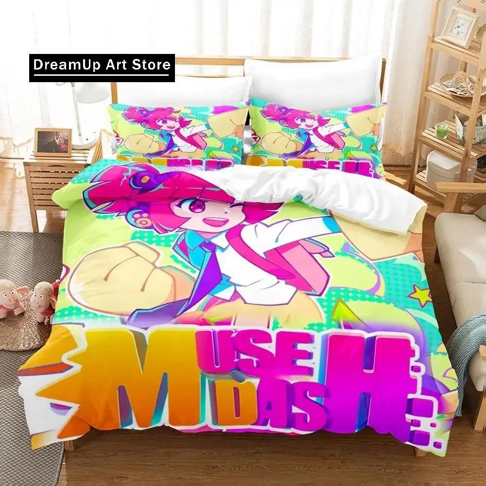 3D Print Music Game Muse Dash Bedding Set Boys Girls Single Twin Queen Full Size Duvet Cover Pillowcase Bed Adult Bedroom