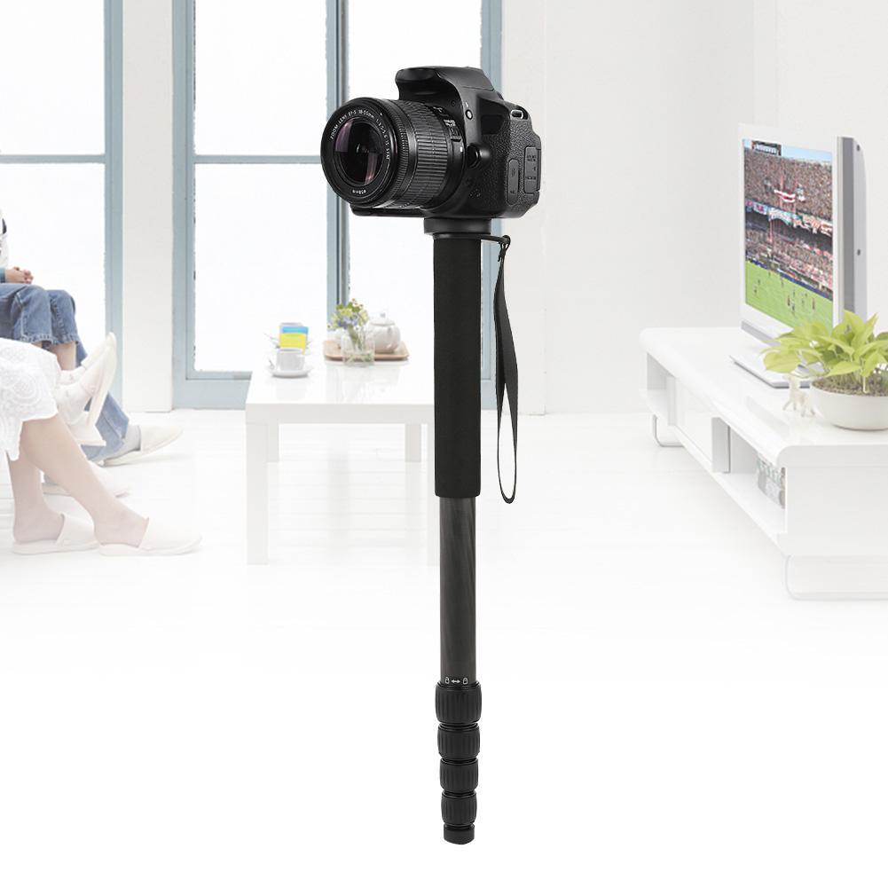 C-333 Carbon Fiber Portable Outdoor Telescopic Monopod Tripod Mountaineering Cane for DSLR Camera