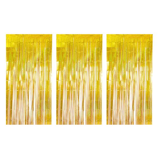 Rain Curtain 1 X 2.5m Sparkling Foil Fringe Backdrop Set