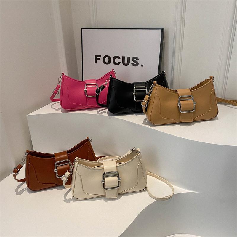 Retro Texture Patchwork Minimalist Fashion Spring 2024 New Trendy Handbag Shoulder Bag