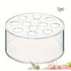 Circular Acrylic Vase Transparent Decorative Vase Flower Arrangement Container  For Living Room