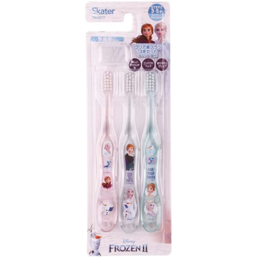 Skater Children's Toothbrush, Soft, for Preschoolers, Ages 3-5, Set of 3, Disney Frozen 2 Design, Girls, TB5SCT-A