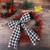 Polyester Gingham Wrapping Ribbon Plaid Burlap Ribbon Christmas Crafts Decoration Braid