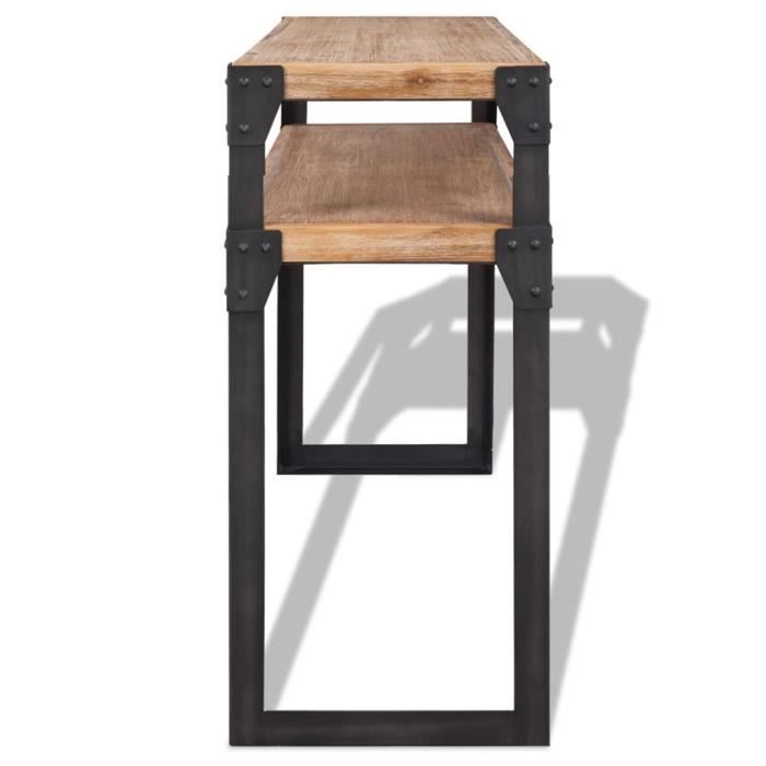 VidaXL Table console Bois d'acacia massif 120 x 40 x 85 cm