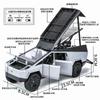 AKW1 1:24 Tesla Cybertruck Camping Wohnmobil Legierung Auto Modell Druckguss Spielzeugfahrzeuge Ton und Licht Kinderspielzeug Sammlerstücke Geburtstagsgeschenk