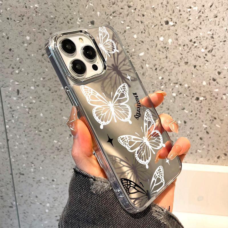 Mobile Phone Cases for iPhone 11 13 XR 15 Pro Max 12 14 Pro Max Case iPhone 16 XS Max Mirror Protective Case Mirror Exquisite Cartoon Waterproof