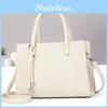 Minimalist Pu Tote Bag With Zipper Pockets For Daily Commuting Women