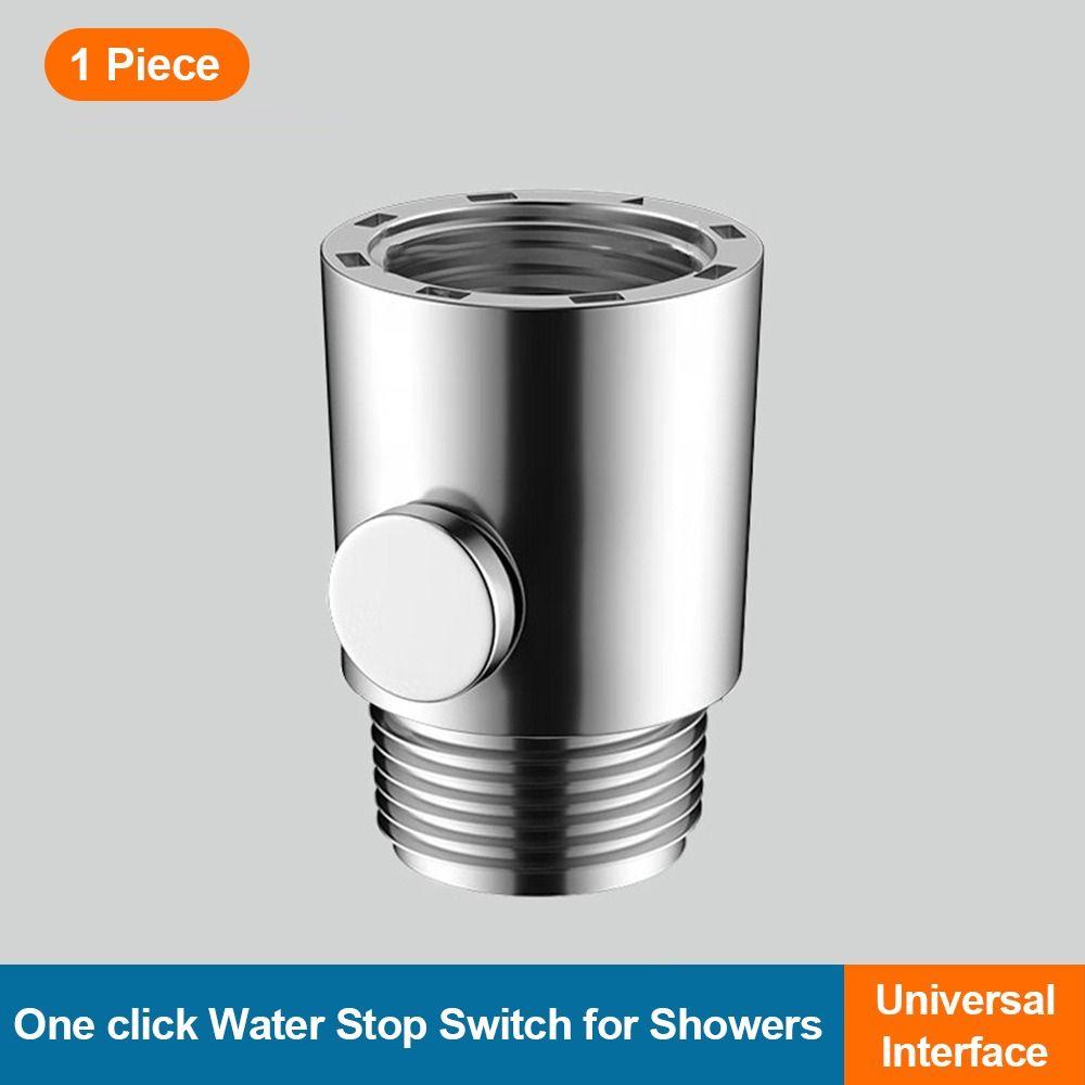 Plastic Shower Head Water Stop Valve One-Button Water Flow Control Shower Flow Stop Valve Shower Head Control Switch