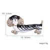 Rinhoo Cute Small Dog Brooch for Women Kids Enamel Rhinestone Cartoon Animal Badge Dog Pet Brooch Pins Coat Dress Jewelry Gift