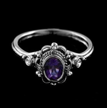 Verlobungsring Rubin Thai-Kupfer Edelsteinringe Jubiläum Hochzeitsgeschenk 9 gray